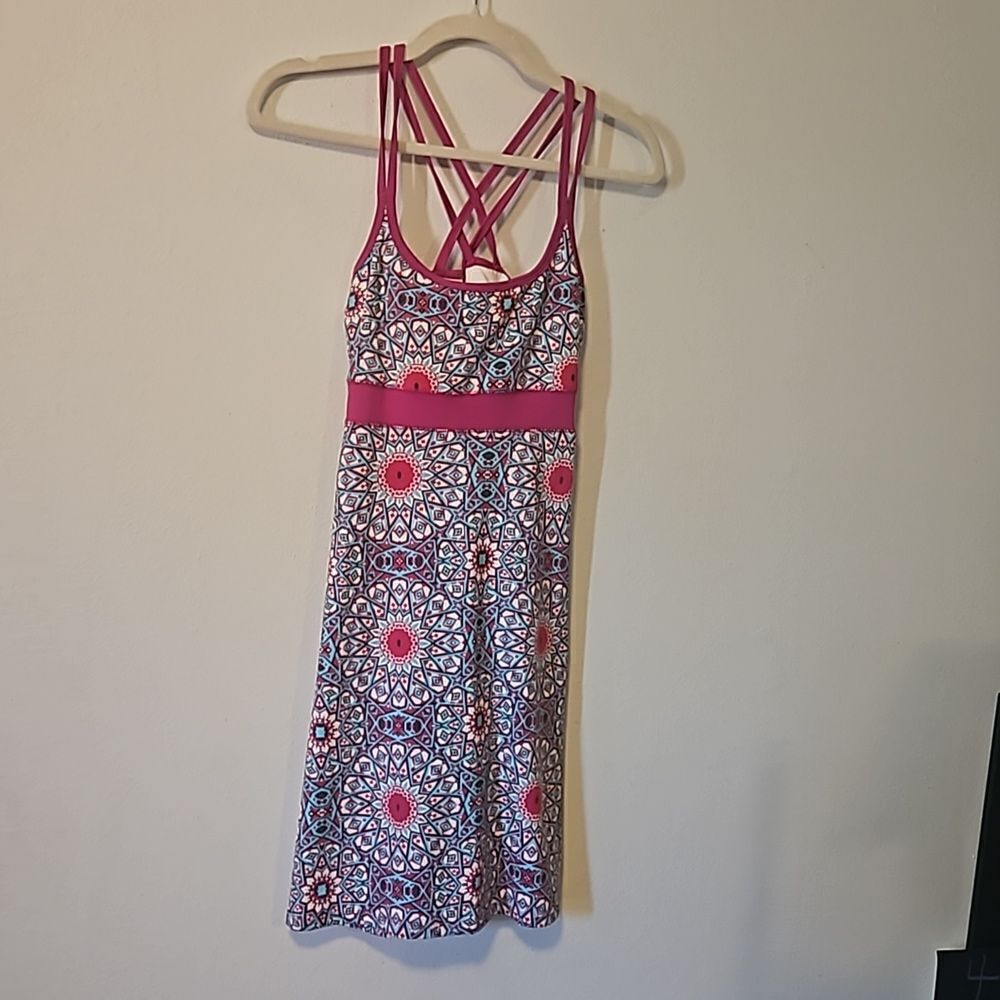 💜💕Lola Pink & Purple Print Cross-back Summer Sport Dress Size Small💜💕